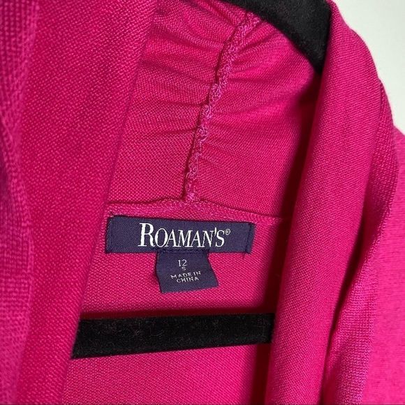Roamans Plus Size Long Mid Weight Puff Sleeve Open Cardigan NWOT - Picture 4 of 11